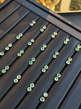 Load image into Gallery viewer, LUOWEND 18K Yellow Gold Fine Jewelry Real Natural Emerald Earrings for Women
