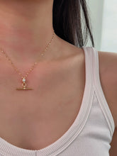 Load image into Gallery viewer, LUOWEND 18K Yellow Gold Fine Jewelry Real Natural Diamond Pendant for Women
