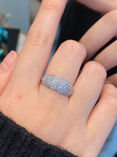 Load image into Gallery viewer, LUOWEND 18K White Gold Natural Diamond Ring for Women
