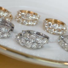 Load image into Gallery viewer, LUOWEND 18K White/Yellow Gold Fine Jewelry Real Natural Diamond Hoop Earrings for Women
