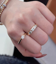 Load image into Gallery viewer, LUOWEND 18K Yellow Gold Fine Jewelry Real Natural Diamond Ring for Women
