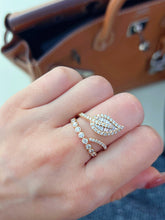 Load image into Gallery viewer, LUOWEND 18K Yellow Gold Fine Jewelry Real Natural Diamond Ring for Women
