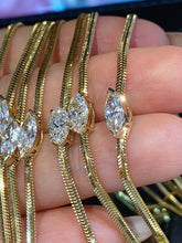 Load image into Gallery viewer, LUOWEND 18K Yellow Gold Real Natural Diamond Necklace for Women
