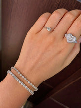 Load image into Gallery viewer, LUOWEND 18K White Gold Fine Jewelry Real Natural Diamond Ring for Women

