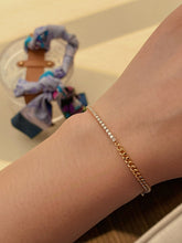 Load image into Gallery viewer, LUOWEND 18K Yellow Gold Fine Jewelry Real Natural Diamond Bracelet for Women
