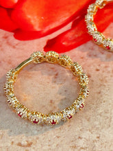 Load image into Gallery viewer, LUOWEND 18K Yellow Gold Fine Jewelry Natural Ruby Ring for Women
