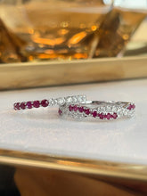Load image into Gallery viewer, LUOWEND 18K White Gold Fine Jewelry Natural Ruby Ring for Women
