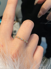 Load image into Gallery viewer, LUOWEND 18K Yellow Gold Natural Diamond Ring for Women
