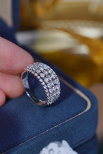 Load image into Gallery viewer, LUOWEND 18K White Gold Real Natural Diamond Ring for Women
