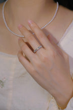 Load image into Gallery viewer, LUOWEND 18K White Gold Real Natural Diamond Ring for Women
