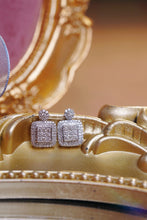 Load image into Gallery viewer, LUOWEND 18K White Gold Natural Diamond Earrings for Women
