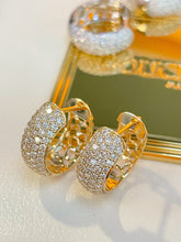 Load image into Gallery viewer, LUOWEND 18K White/Yellow Gold Fine Jewelry Real Natural Diamond Earrings for Women

