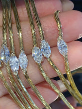 Load image into Gallery viewer, LUOWEND 18K Yellow Gold Real Natural Diamond Necklace for Women
