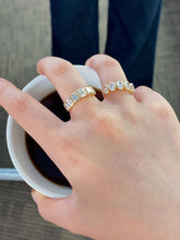 Load image into Gallery viewer, LUOWEND 18K Yellow Gold Fine Jewelry Real Natural Diamond Ring for Women
