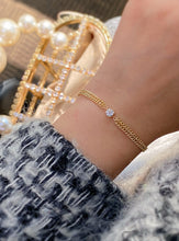 Load image into Gallery viewer, LUOWEND 18K Yellow Gold Fine Jewelry Real Natural Diamond Bracelet for Women
