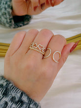 Load image into Gallery viewer, LUOWEND 18K Yellow Gold Fine Jewelry Real Natural Diamond Ring for Women
