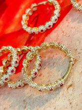 Load image into Gallery viewer, LUOWEND 18K Yellow Gold Fine Jewelry Natural Ruby Ring for Women
