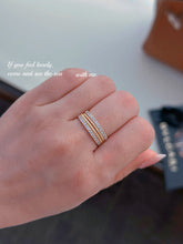 Load image into Gallery viewer, LUOWEND 18K Yellow Gold Fine Jewelry Real Natural Diamond Ring for Women
