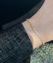Load image into Gallery viewer, LUOWEND 18K Yellow Gold Fashion Design Real Natural Diamond Bracelet for Women
