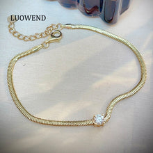 Load image into Gallery viewer, LUOWEND 18K Yellow Gold Real Natural Diamond Bracelet for Women
