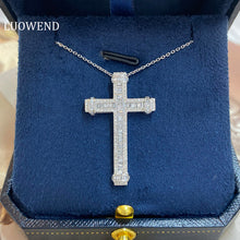 Load image into Gallery viewer, LUOWEND 18K White Gold Real Natural Diamond Pendant Necklace for Women
