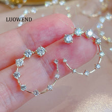 Load image into Gallery viewer, LUOWEND 18K Yellow Gold Natural Diamond Ring for Women
