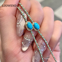 Load image into Gallery viewer, LUOWEND 18K Yellow Gold Natural Gemstone Bracelet for Women
