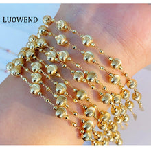 Load image into Gallery viewer, LUOWEND 18K Yellow Gold Bracelet for Women
