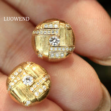 Load image into Gallery viewer, LUOWEND 18K Yellow Gold Fine Jewelry Real Natural Diamond for Women
