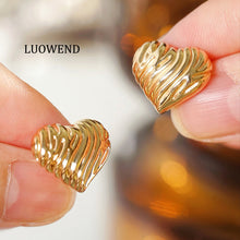 Load image into Gallery viewer, LUOWEND 18K Yellow Gold Earrings for Women
