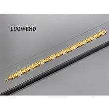 Load image into Gallery viewer, LUOWEND 18K Yellow Gold Natural Diamond Bracelet for Women
