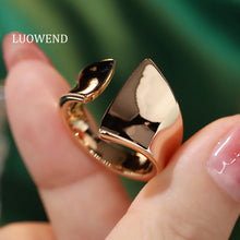 Load image into Gallery viewer, LUOWEND 18K Yellow Gold Open Ring for Women
