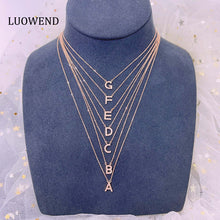Load image into Gallery viewer, LUOWEND 18K Rose Gold Real Natural Diamond Pendant Necklace for Women
