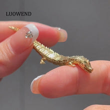 Load image into Gallery viewer, LUOWEND 18K Yellow Gold Ring for Women
