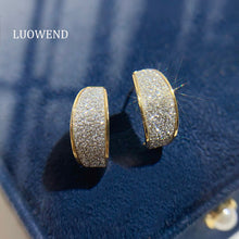 Load image into Gallery viewer, LUOWEND 18K Yellow Gold Stud Earrings for Women
