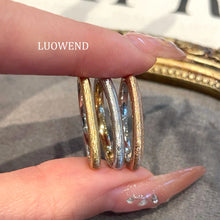 Load image into Gallery viewer, LUOWEND 18K White/Yellow/Rose Gold Ring for Women
