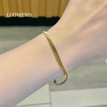 Load image into Gallery viewer, LUOWEND 18K Yellow Gold Bracelet for Women
