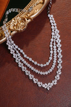 Load image into Gallery viewer, LUOWEND 18K White Gold Real Natural Diamond Necklace for Women
