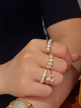 Load image into Gallery viewer, LUOWEND 18K Yellow Gold Fine Jewelry Real Natural Diamond Ring for Women
