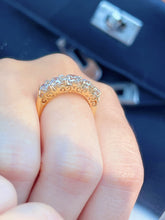 Load image into Gallery viewer, LUOWEND 18K White/Yellow Gold Fine Jewelry Real Natural Diamond Ring for Women
