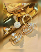 Load image into Gallery viewer, LUOWEND 18K Yellow Gold Fine Jewelry Real Natural Diamond Ring for Women
