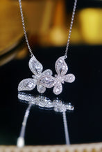 Load image into Gallery viewer, LUOWEND 18K White Gold Real Natural Diamond Pendant Necklace for Women
