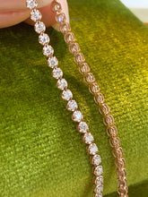 Load image into Gallery viewer, LUOWEND 18K White/Yellow/Rose Gold Classic Design Real Natural Diamond Bracelet for Women
