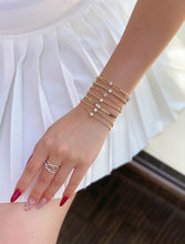 Load image into Gallery viewer, LUOWEND 18K Yellow Gold Fine Jewelry Real Natural Diamond Bracelet for Women
