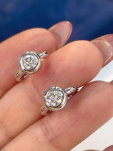 Load image into Gallery viewer, LUOWEND 18K White/Yellow Gold Fine Jewelry Real Natural Diamond Earrings for Women
