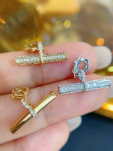 Load image into Gallery viewer, LUOWEND 18K White/Yellow Gold Fine Jewelry Real Natural Diamond Pendant for Women
