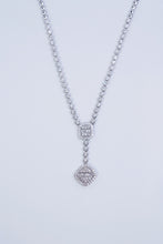Load image into Gallery viewer, LUOWEND 18K White Gold Real Natural Diamond Necklace for Women
