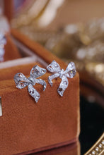 Load image into Gallery viewer, LUOWEND 18K White Gold Natural Diamond Stud Earrings for Women
