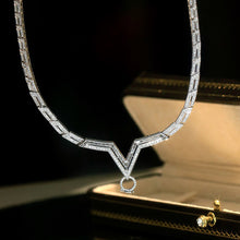 Load image into Gallery viewer, LUOWEND 18K White Gold Fine Jewelry Real Natural Diamond Necklace for Women
