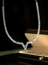 Load image into Gallery viewer, LUOWEND 18K White Gold Fine Jewelry Real Natural Diamond Necklace for Women
